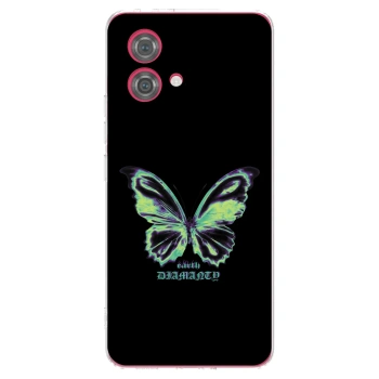 Picasee silikonowe przeźroczyste etui na Motorola Moto G84 5G - Diamanty Blue