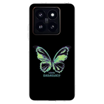 Picasee silikonowe przeźroczyste etui na Xiaomi 14 Pro - Diamanty Blue
