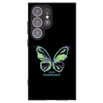 Picasee silikonowe czarne etui na Samsung Galaxy S24 Ultra S928B 5G - Diamanty Blue