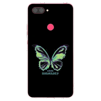 Picasee silikonowe przeźroczyste etui na Xiaomi Mi 8 Lite - Diamanty Blue