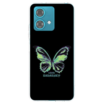 Picasee silikonowe przeźroczyste etui na Motorola Edge 40 Neo - Diamanty Blue