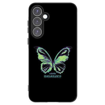 Picasee silikonowe czarne etui na Samsung Galaxy A55 5G A556B - Diamanty Blue