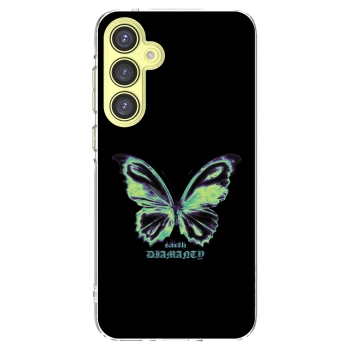 Picasee silikonowe przeźroczyste etui na Samsung Galaxy A35 5G A356B - Diamanty Blue