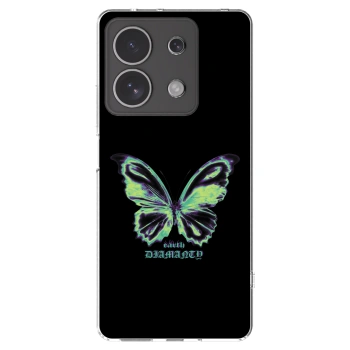 Picasee silikonowe przeźroczyste etui na Xiaomi Redmi Note 13 4G - Diamanty Blue