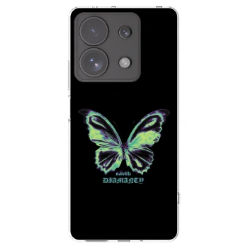 Picasee silikonowe przeźroczyste etui na Xiaomi Redmi Note 13 Pro 4G - Diamanty Blue
