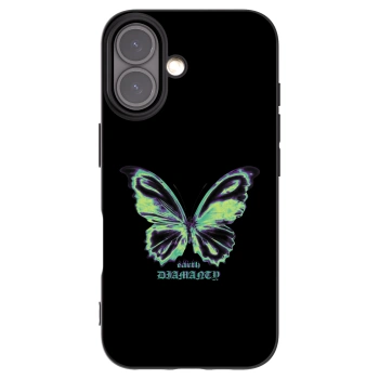 Picasee silikonowe czarne etui na Apple iPhone 16 - Diamanty Blue