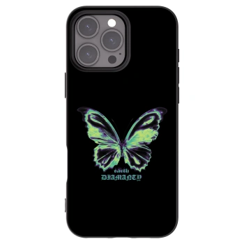 Picasee silikonowe czarne etui na Apple iPhone 16 Pro Max - Diamanty Blue