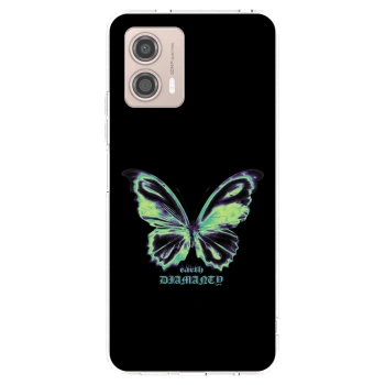 Picasee silikonowe przeźroczyste etui na Motorola Moto G53 5G - Diamanty Blue