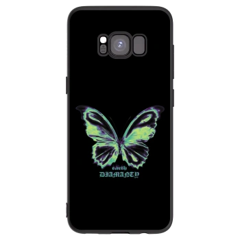 Picasee silikonowe czarne etui na Samsung Galaxy S8 G950F - Diamanty Blue