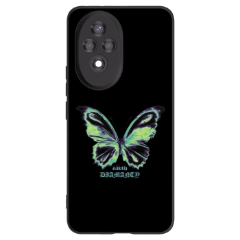 Picasee silikonowe czarne etui na Honor 200 Pro 5G - Diamanty Blue