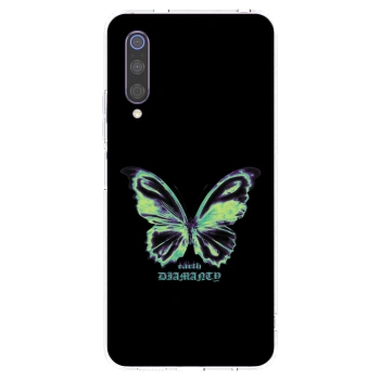 Picasee silikonowe przeźroczyste etui na Xiaomi Mi 9 - Diamanty Blue