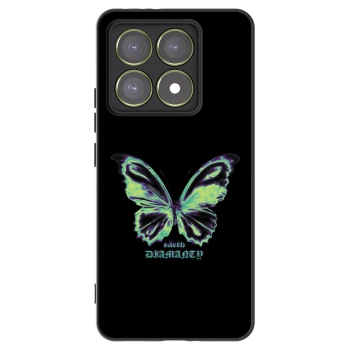 Picasee silikonowe czarne etui na Xiaomi 14T - Diamanty Blue