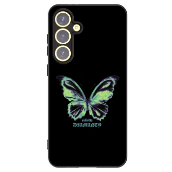 Picasee silikonowe czarne etui na Samsung Galaxy S24 FE S721B - Diamanty Blue