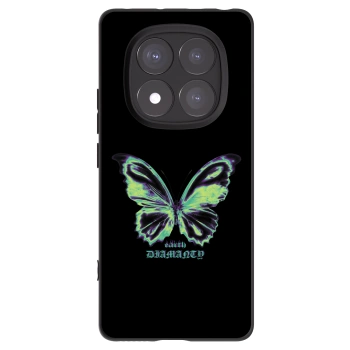 Picasee silikonowe czarne etui na Xiaomi Redmi Note 14 Pro+ 5G - Diamanty Blue