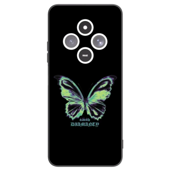 Picasee silikonowe czarne etui na Xiaomi Redmi 14C - Diamanty Blue
