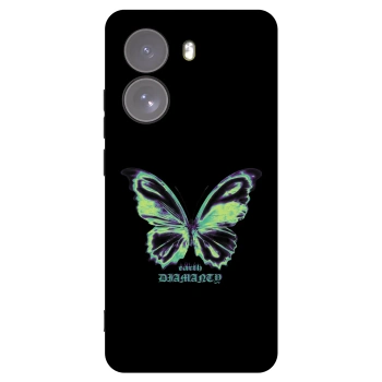 Picasee silikonowe czarne etui na Xiaomi Poco X7 - Diamanty Blue