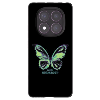 Picasee silikonowe czarne etui na Xiaomi Redmi Note 14 Pro 4G - Diamanty Blue