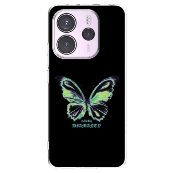 Picasee silikonowe przeźroczyste etui na Xiaomi Redmi Note 14 4G - Diamanty Blue