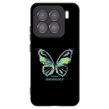 Picasee silikonowe czarne etui na Xiaomi 15 - Diamanty Blue