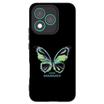 Picasee silikonowe czarne etui na Honor 400 Lite 5G - Diamanty Blue