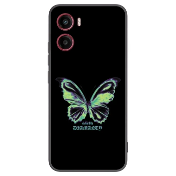 Picasee silikonowe czarne etui na Motorola Moto G05 - Diamanty Blue