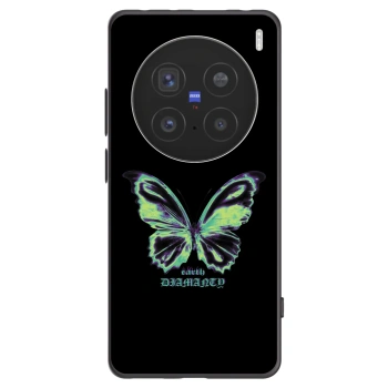 Picasee silikonowe czarne etui na Vivo X200 Pro - Diamanty Blue