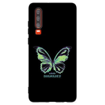 Picasee silikonowe czarne etui na Huawei P30 - Diamanty Blue