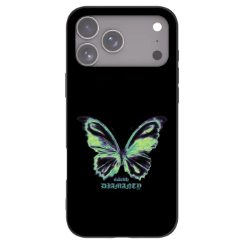 Picasee silikonowe czarne etui na Apple iPhone 17 Pro Max - Diamanty Blue