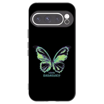 Picasee silikonowe czarne etui na Google Pixel 9 Pro XL - Diamanty Blue