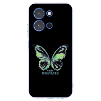 Picasee silikonowe przeźroczyste etui na Xiaomi Redmi 15C 4G - Diamanty Blue