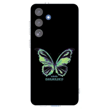 Picasee silikonowe przeźroczyste etui na Samsung Galaxy S25 FE 5G - Diamanty Blue