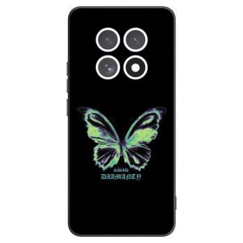 Picasee silikonowe czarne etui na Xiaomi Redmi Note 15 4G - Diamanty Blue