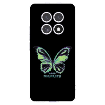 Picasee silikonowe przeźroczyste etui na Xiaomi Redmi Note 15 4G - Diamanty Blue