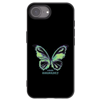 Picasee silikonowe czarne etui na Apple iPhone 17e - Diamanty Blue