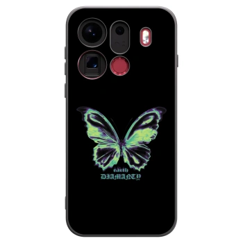 Picasee silikonowe czarne etui na OPPO Find X9 Pro - Diamanty Blue