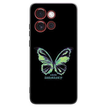 Picasee silikonowe czarne etui na Motorola Edge 60 Neo 5G - Diamanty Blue