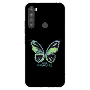 Picasee silikonowe przeźroczyste etui na Xiaomi Redmi Note 8 - Diamanty Blue