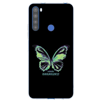 Picasee silikonowe przeźroczyste etui na Xiaomi Redmi Note 8T - Diamanty Blue