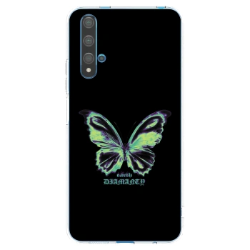 Picasee silikonowe przeźroczyste etui na Huawei Nova 5T - Diamanty Blue
