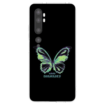 Picasee silikonowe przeźroczyste etui na Xiaomi Mi Note 10 (Pro) - Diamanty Blue
