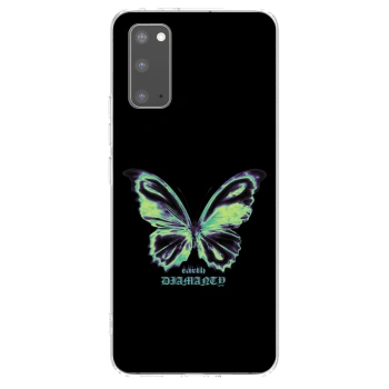 Picasee silikonowe przeźroczyste etui na Samsung Galaxy S20 G980F - Diamanty Blue