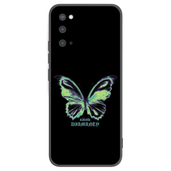 Picasee silikonowe czarne etui na Samsung Galaxy S20 G980F - Diamanty Blue