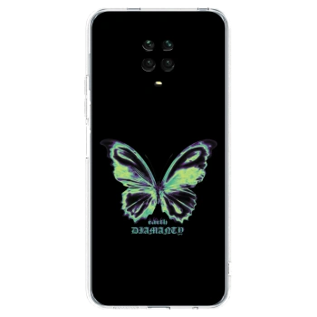 Picasee silikonowe przeźroczyste etui na Xiaomi Redmi Note 9 Pro - Diamanty Blue