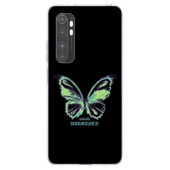 Picasee silikonowe przeźroczyste etui na Xiaomi Mi Note 10 Lite - Diamanty Blue