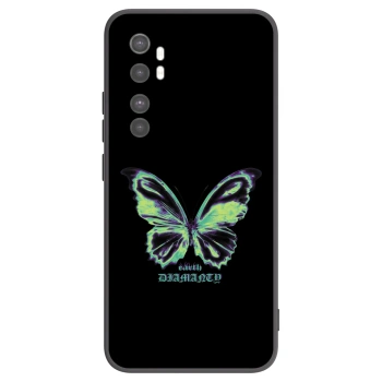Picasee silikonowe czarne etui na Xiaomi Mi Note 10 Lite - Diamanty Blue