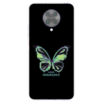 Picasee silikonowe przeźroczyste etui na Xiaomi Poco F2 Pro - Diamanty Blue