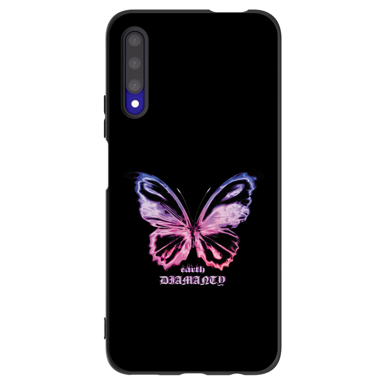 Picasee silikonowe czarne etui na Honor 9X Pro - Diamanty Purple