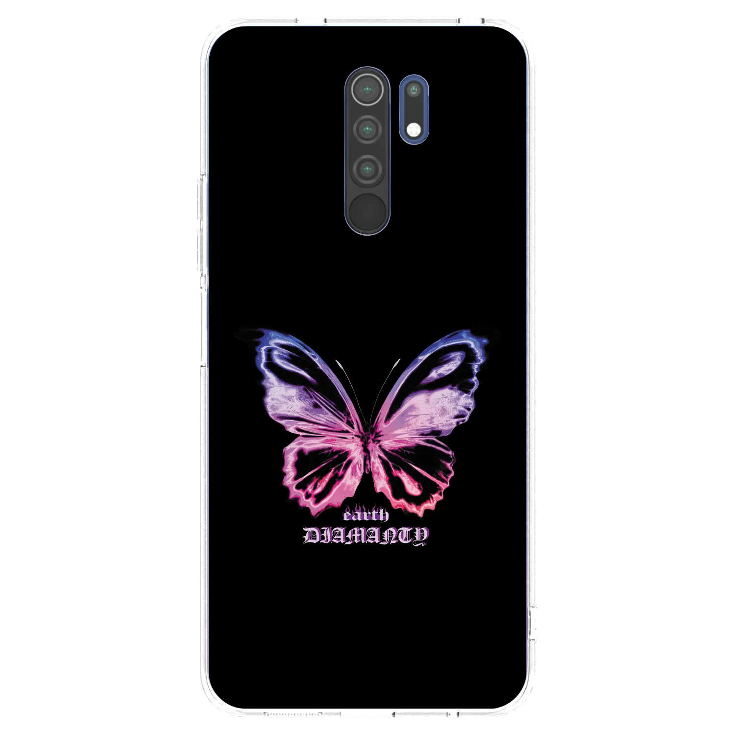 Picasee silikonowe przeźroczyste etui na Xiaomi Redmi 9 - Diamanty Purple