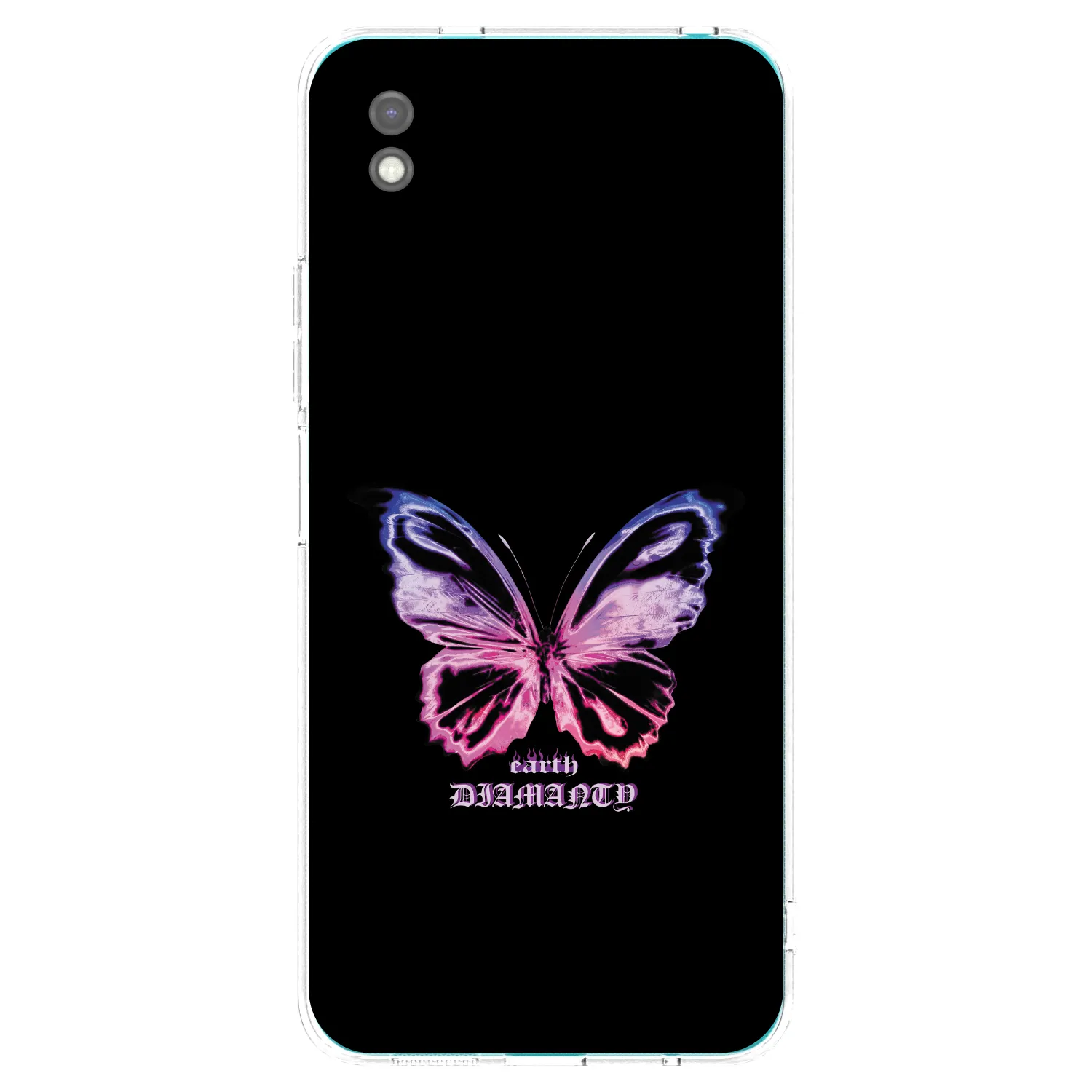 Picasee silikonowe czarne etui na Xiaomi Redmi 9A - Diamanty Purple
