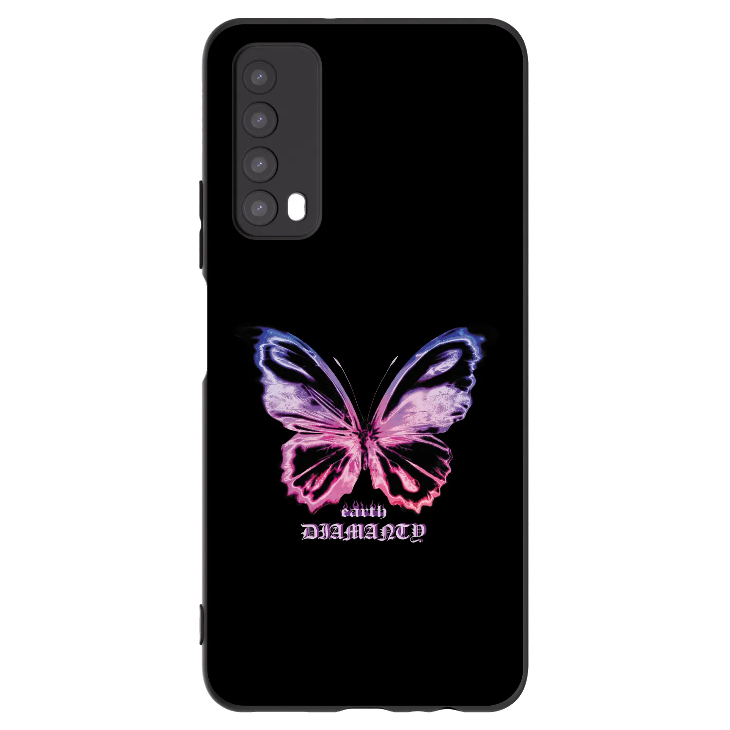 Picasee silikonowe czarne etui na Huawei P Smart 2021 - Diamanty Purple